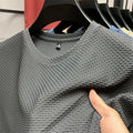 Charcoal waffle knit tee